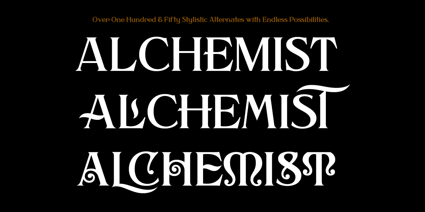 Beispiel einer Alchemist Regular-Schriftart